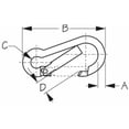 thumbnail image 2 of New Snap Hooks - Stainless sea-dog Line 151080-1 5/16" x 3-1/4" x C 7/16" D 7/16" Break Strength 1 700 lbs. Max Load 680 lbs., 2 of 2