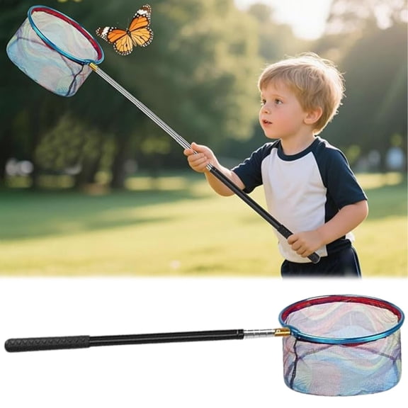 LGHDIWN Telescopic Butterfly Nets for Kids Outdoor Exploration, Catching Insect Net, Fishing Nets, Outdoor Tools for Catching Bugs Fish Insect Ladybird, Nature Exploration Toys