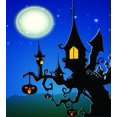 thumbnail image 2 of EREHome Ensemble de Fête d'Halloween en Tissu Polyester 5x7ft Lumières de Citrouille Fond de Photographie pour Enfants, 2 of 2