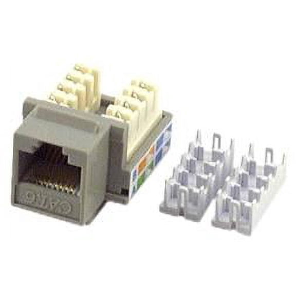 IEC RJ4508F-MT-GYL6 RJ4508 Female Keystone Connector Gray Category 6
