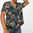 thumbnail image 3 of Horror Movies Halloween Hawaiian Shirt Aloha Cuban Shirt, 3 of 6