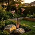 thumbnail image 5 of Calla Lily Garden Stake with Bells, Copper Metal Flower Wind Chime Yard Art, Rustic Outdoor Decorative Stake for Patio Lawn Garden Ornament, 5 of 6