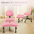 thumbnail image 2 of XgoodX  Ergonomic Criss Cross Legged Office Chair with Wheels, 360°Swivel Adjustable Height Kneeling Desk Chair with Footrest for ADHD, Yoga, Meditation, Home Office (Leather, Pink), 2 of 10
