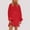 Red, variant on USSUMA Summer Dresses for Women 2025 Women'S Casual Dresses Long Sleeve Crew Neck Casual Solid Color Slim Loose Fit Maxi Dress Vintage Skirts Loose Dresses Climbing Army Green Dress Size-L