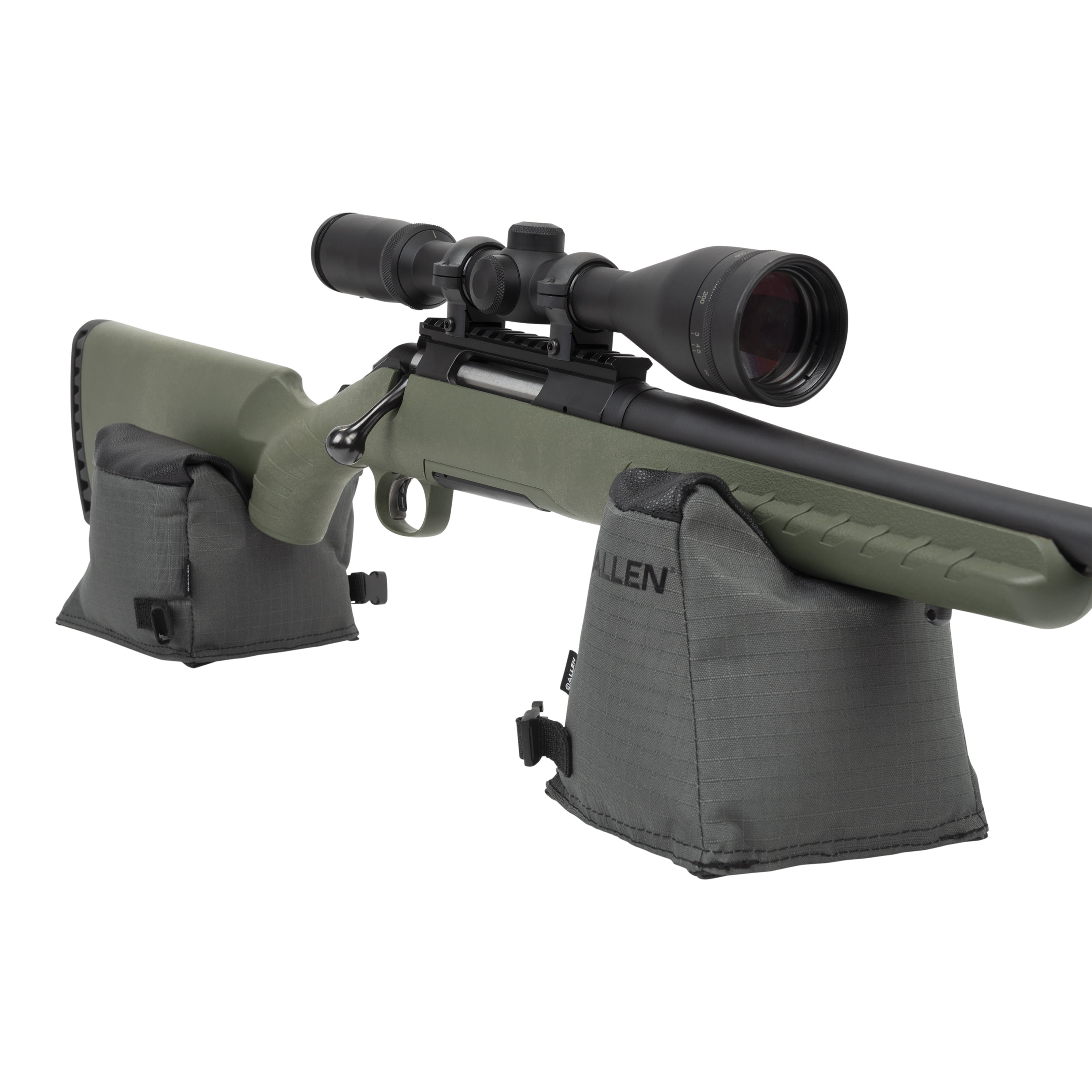 Allen Company Front and Back Large Filled Rifle Shooting Rests, Gray, Polyester, Model 18312A