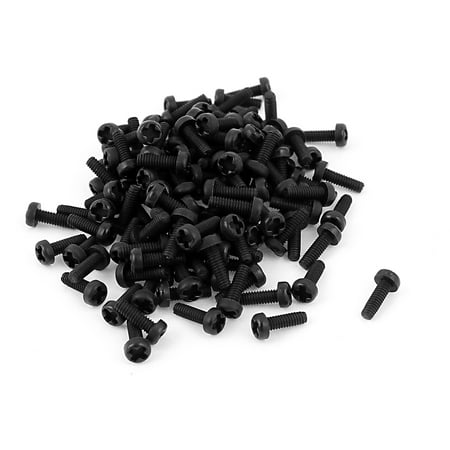 

Uxcell M2 x 6mm Plastic Cross Pan Head Machine Screws Black (100-pack)