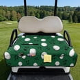 thumbnail image 3 of COEQINE Golf Cart Seat Covers with Carry Handle, Comfortable Golf Cart Seat Towel Blanket, Fits for EZGO Yamaha Club Car and Other 2-Seat Golf Carts, Golf Ball Musical Note Green, 3 of 8