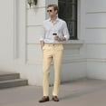 thumbnail image 3 of Mens Dress Pants Slim Fit Stretch Slacks for Men Business Casual Formal Chino Pants, 3 of 5