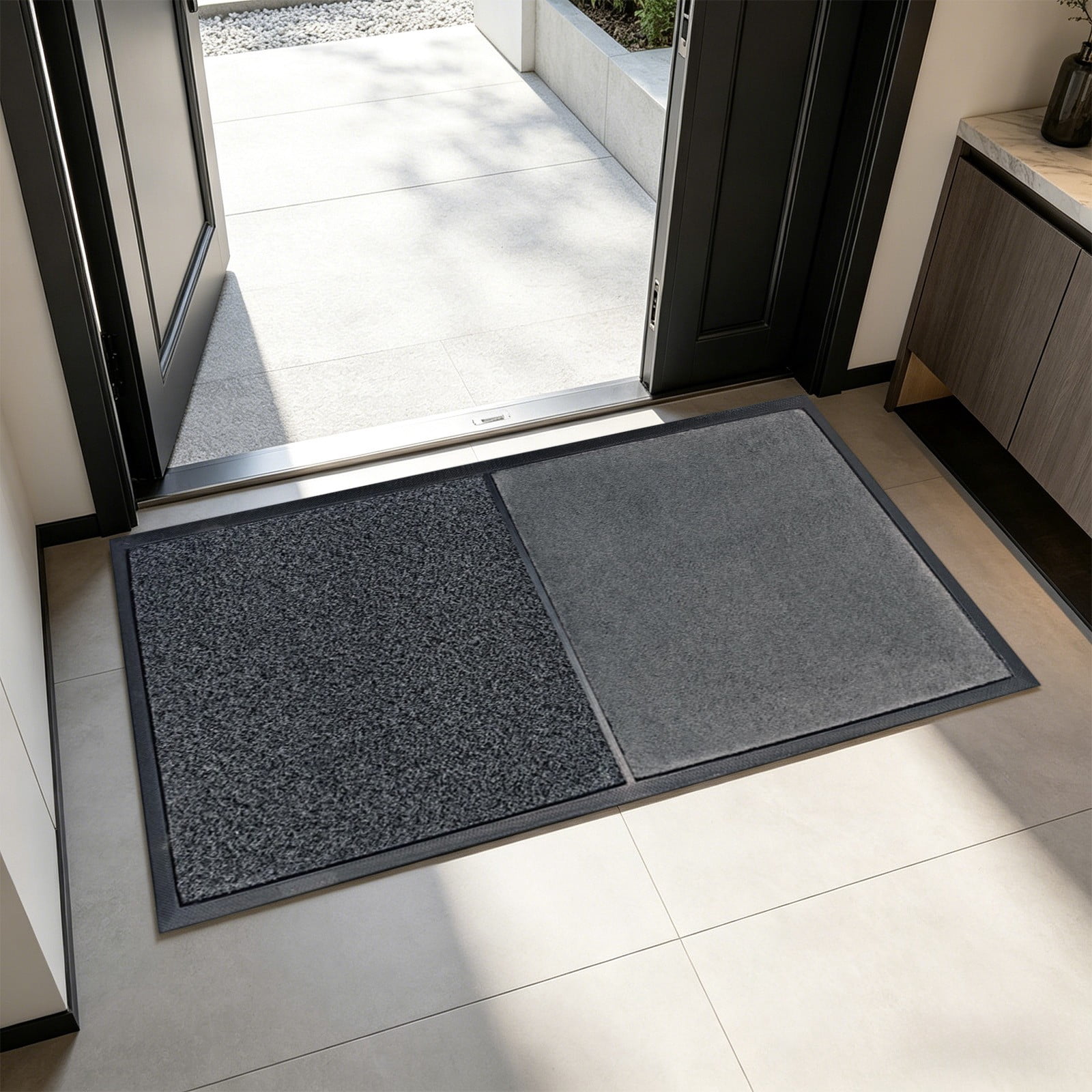 2 in 1 Disinfecting Sanitizing Floor Entrance Doormats, Wet Dry Shoe Mat, Disinfection Entry Rug Shoe Sanitizer, Indoor Outdoor Rug, Shoe Sole Cleaning Mat
