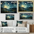 thumbnail image 4 of Designart "Deep Blue Nighttime Buttercups I" Buttercups Floater Framed Canvas Art Print, 4 of 5