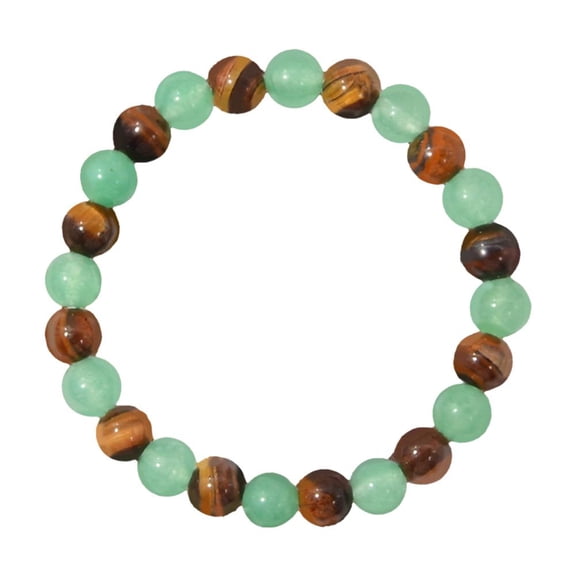 Wealth Money Bracelets With Green Aventurine Tiger Eye,Lucky Bracelet Feng Shui Black Obsidian Handmade Jewelry Gift