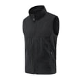 thumbnail image 4 of Mifsaly Men's Lightweight Windbreaker Vest Stand Collar Zip Up Sleeveless Jacket Casual Sportswear Running Outerwear Waistcoat with Zip Pockets for Golf Hiking Travel Black,XS, 4 of 5