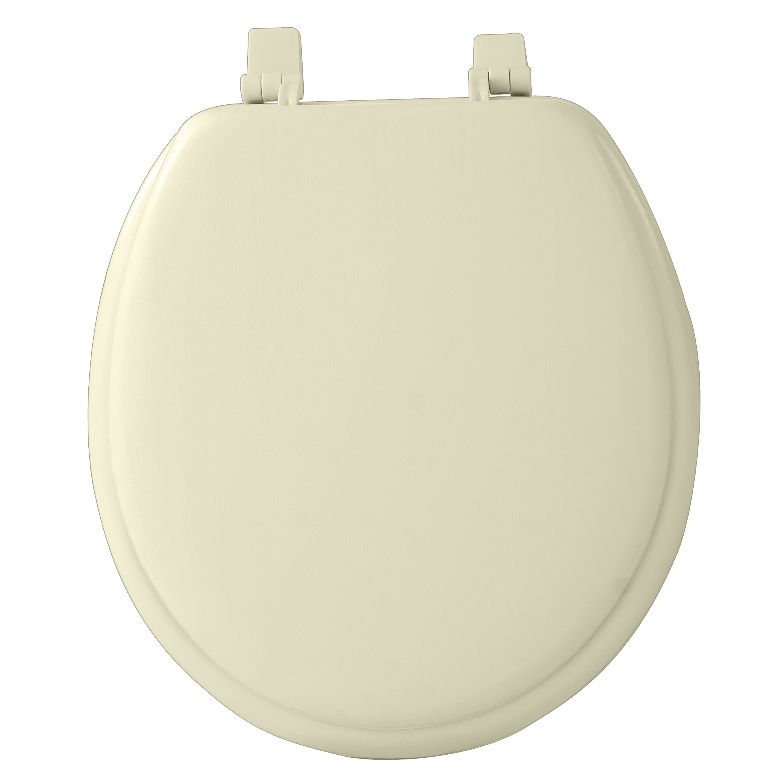 Standard Vinyl Soft Adjustable Hinges Toilet Seat with Close Lid, Bone
