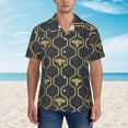 thumbnail image 4 of Honey Bees Hawaiian Shirts For Men, Summer Short-Sleeve Relaxed-Fit Button-Down Shirts Xx-Large, 4 of 9