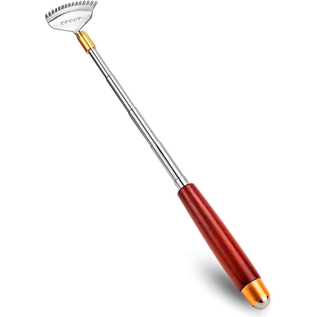 Back Grabber, Best Back Grabber for Women Men with Massage Beads, Solid Wood Handle 304 Stainless Steel Claws