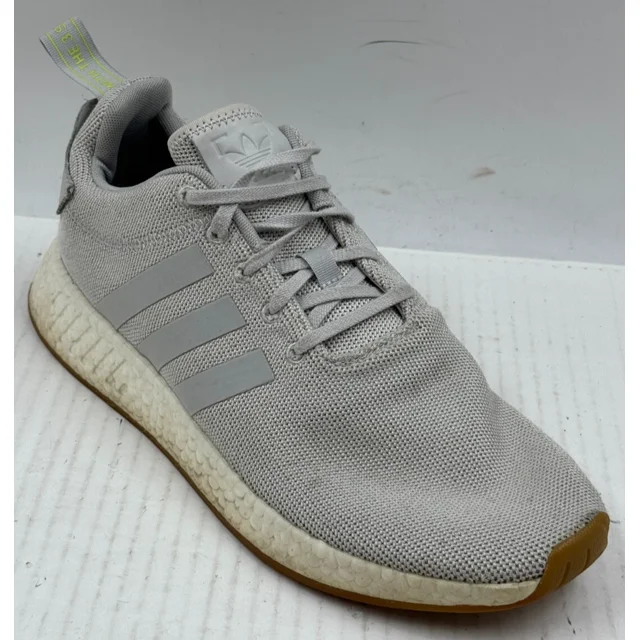 Ad-id-as NMD_R2 Men's Sneakers 11 Gray Gum Lace Up Athletic Running Shoes Q2403
