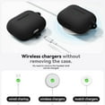 thumbnail image 4 of Funda de Silicona Suave para AirPods Pro 3 (2025) con Kit de Limpieza 3-en-1 y Llavero, Protección Integral a 360° con Tapa Antipolvo y Carga Inalámbrica (Negro), 4 of 7