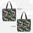 thumbnail image 2 of Pofeuu Lilies Flowers Print Tote Bag for Women,Hobo HandBags with Zipper,Large Capacity Casual Shoulder Handbags with Inner Pockets, 2 of 7