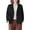 Black 2XL, variant on Fall Spring Suit Coat Turn-down Collar Loose Long Sleeves Pure Color Double Buttons Cardigan Casual Daily Wear Jacket