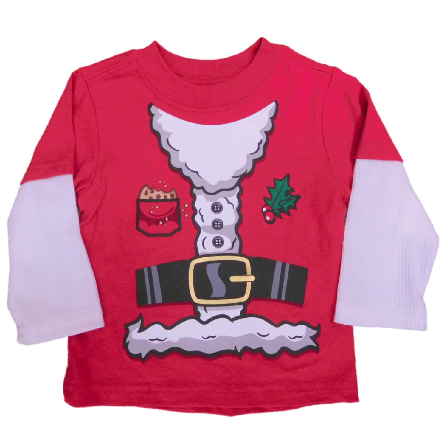 Zerototens Boys Christmas T-Shirt,5-13 Years Old Children Toddler Kids Black Long Sleeve Santa Printed Pullover Sweatshirt Kids Xmas Costume Clothes