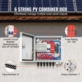 thumbnail image 4 of Solar PV Combiner Box for 6 Strings, 10A Current Rating, IP65 Waterproof Enclosure, Steel Case for Solar Panel Array System, 4 of 7