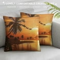 thumbnail image 3 of Throw Pillow Cover Santa Ride Claus Rides Past The Full Moon Over  Pillowcase Home Decorative Square Pillow Case Cushion Cover, 3 of 5