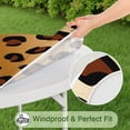thumbnail image 5 of Gold and Brown Of Leopard Print Round Fitted Tablecloth with Elastic Edge,Dining Table Cover Waterproof,Outdoor Round Tablecloth for Camping,Dining,Indoor and Outdoor, 5 of 7