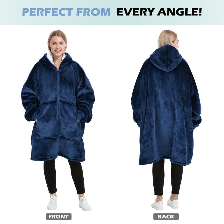 Snuggie with zipper sale