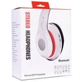 thumbnail image 4 of Bluetooth Rechargeable Over Ear Headset Foldable Wireless Wired Headphones with Memory Card Slot Built-In FM Tuner Microphone Audio Cable for Phone TV Computer MP3 Player - White, 4 of 8