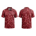 thumbnail image 2 of Mfakffe Men's Polo Shirts Summer Casual Golf Tshirts Big and Tall Short Sleeve Lapel Collar Tees Business Cotton Tops (Red, S), 2 of 5