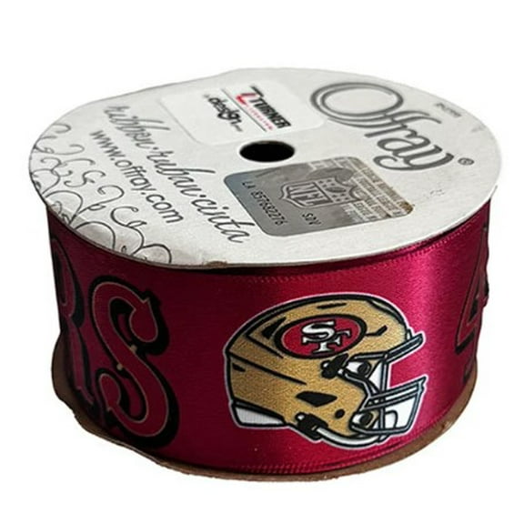 49ers Printed Ribbon 1.5"-Inch Width, 15 Foot Spool