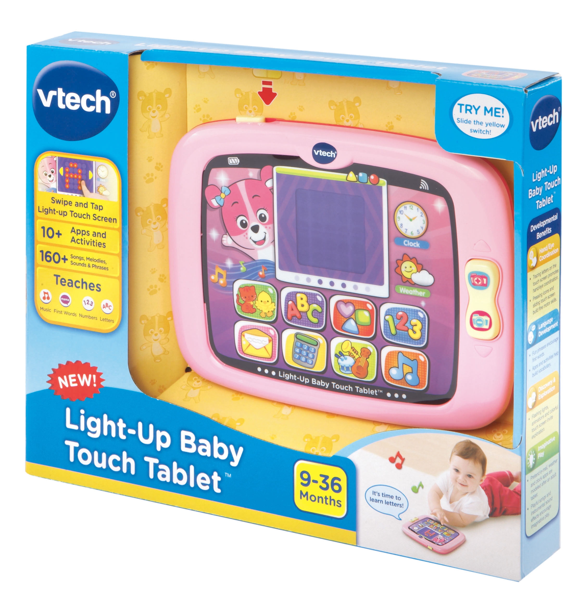 Pink VTech Light-Up Baby Touch Tablet 
