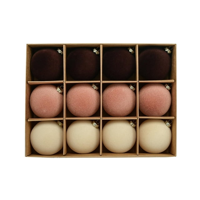 12 piezas adornos de bolas de Navidad Macarena decoraciones colgantes para árboles de Navidad 6 cm