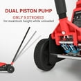 thumbnail image 5 of HOMCOM 1.5 Ton Big Wheel Off-Road Jack with Extra Saddle, Heavy Duty Steel Hydraulic Car Jack, Vehicle Lift Floor Jack for Trucks, SUVs, ATVs, Red, 5 of 9