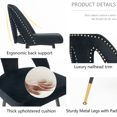 thumbnail image 4 of Velvet Fabric Bar Stools, 29.5" Bar Stool with Back, Metal Legs, Footrest, Kitchen Bar Chair for Home Island Breakfast, Bar Stools with Nailheads and Gold Tipped Black (Set of 8), 4 of 8