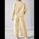 thumbnail image 4 of Conjunto de Dos Piezas de Otoño para Mujer, Jersey de Larga, Pantalones Anchos, Conjunto Informal A Juego, Ropa de Moda. Albaricoque S, 4 of 5