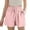 Pink, variant on Girls Summer Cotton Linen High Waist Shorts Kids Ruffle Loose Casual Shorts with Pockets 5-16 Years