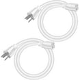 thumbnail image 1 of FrostHike Rallonge 3 Pi, Câble d'Alimentation Étanche 14 Po/3 SJTW pour Usage Intérieur Extérieur, Cordon d'Alimentation Robuste à 3 Broches, Blanc, Homologué ETL, Lot de 2, 1 of 5