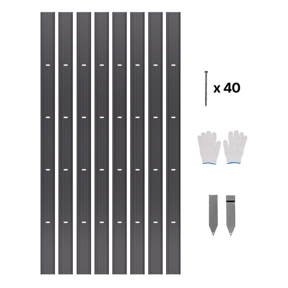 VEVOR Metal Landscape Edging 8Packs 72in Rust-Resistant Bendable for Yard Garden