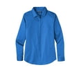 thumbnail image 4 of Port Authority Ladies Long Sleeve SuperPro React Twill Shirt, Strong Blue, 3X-Large, 4 of 5