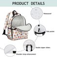thumbnail image 4 of Football Leaf White Pattern Cute School Backpack Bag for School with Padded Back and Adjustable Shoulder Straps 15.25"x11.5"x5.25", 4 of 5