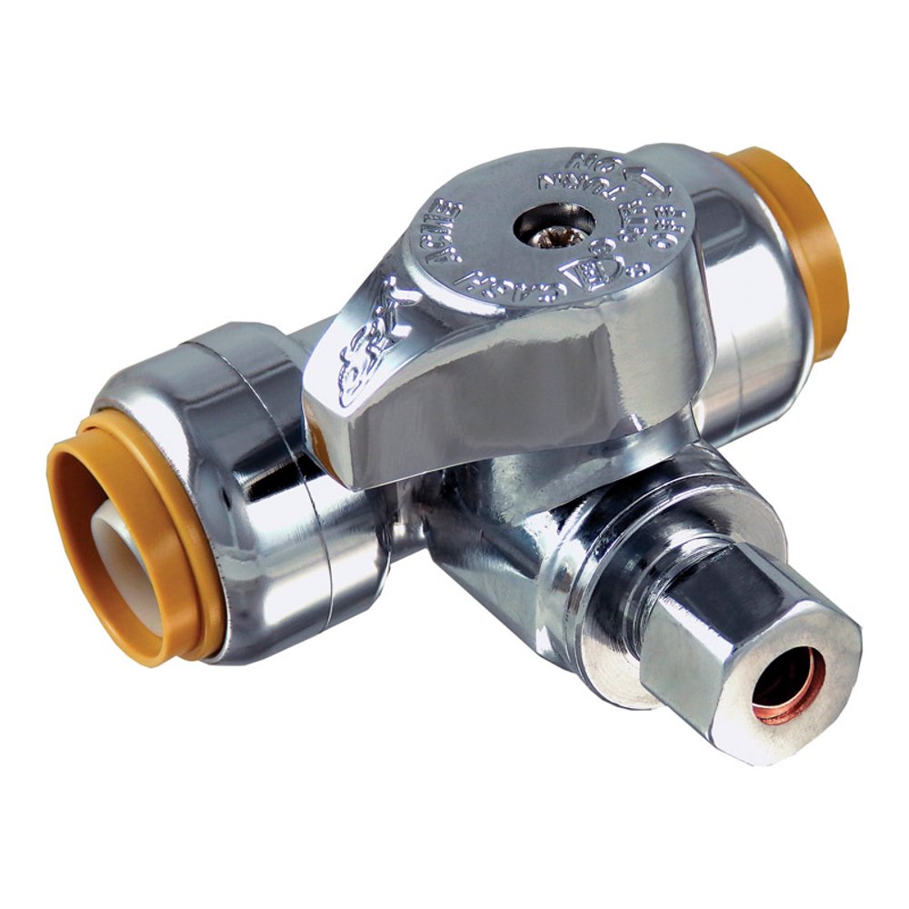 SharkBite 1/2 PTC x 1/2 Compression Brass Tee Stop