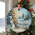 thumbnail image 2 of Snowman Ornament, Merry Christmas, Winter Wonderland, Holiday Ornament, Christmas Tree Ornament, Gift Idea, Festive Decor, Christmas gift, Holiday Keepsake, Xmas Tree Hanging Decor, 2 of 5