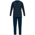 thumbnail image 1 of TOM TAILOR Pijama para hombre, con botones, largo, bajo abierto, algodón Azul oscuro/Verde XXL (XX-Large), 1 of 4