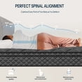 thumbnail image 4 of Ctryclasic 12 Inch Hybrid Mattress, King Size, Pocket Coil & Cooling Memory Foam Mattress in a Box, Medium Firm for Back Pain Relief, Breathable & Supportive, 4 of 9