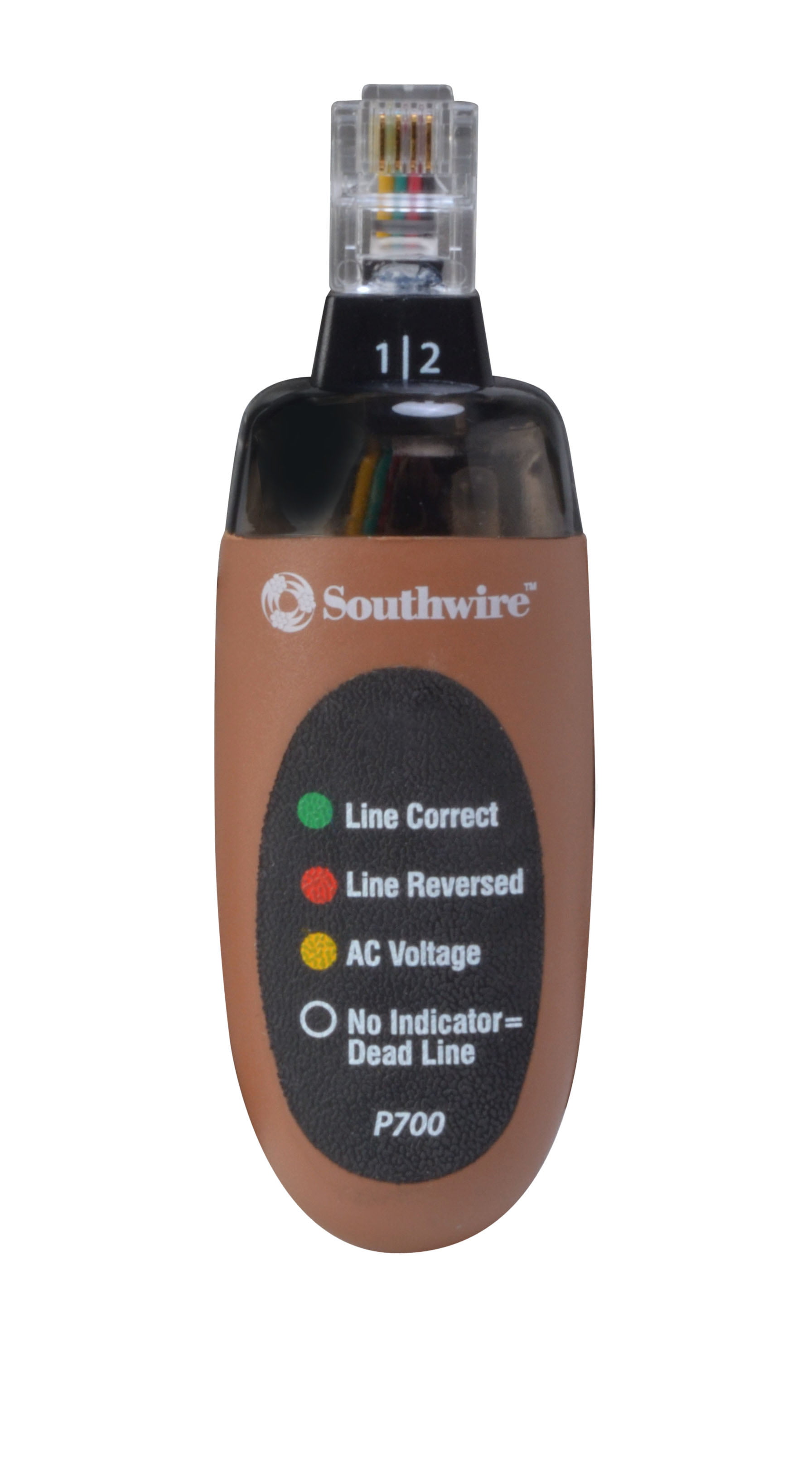 SOUTHWIRE 58745340 Phone Outlet Tester,RJ11 Connector Type 