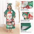thumbnail image 3 of FORMRS Wearable Blanket Hoodie with Sleeves for Kids Cozy Flannel Sweatshirt, Cute Christmas Pattern, 3 of 7