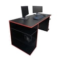 thumbnail image 2 of Escritorio Gamer DECOMOBIL Escrigamer Melamina Mdp 140cm X 75cm X 60cm Negro Mate/Rojo GAMER, 2 of 5