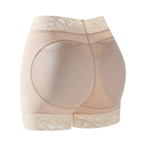 FAHXNVB Padded Underwear for Women Butt Lifting Booty Pads Hip Enhancer Lace Boyshorts Shapewear Colombian Compression Shorts for Women