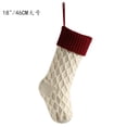 thumbnail image 3 of Kit de medias de Navidad de punto trenzado, color liso, decoraciones clásicas de 18 pulgadas(B)(4 piezas), 3 of 3